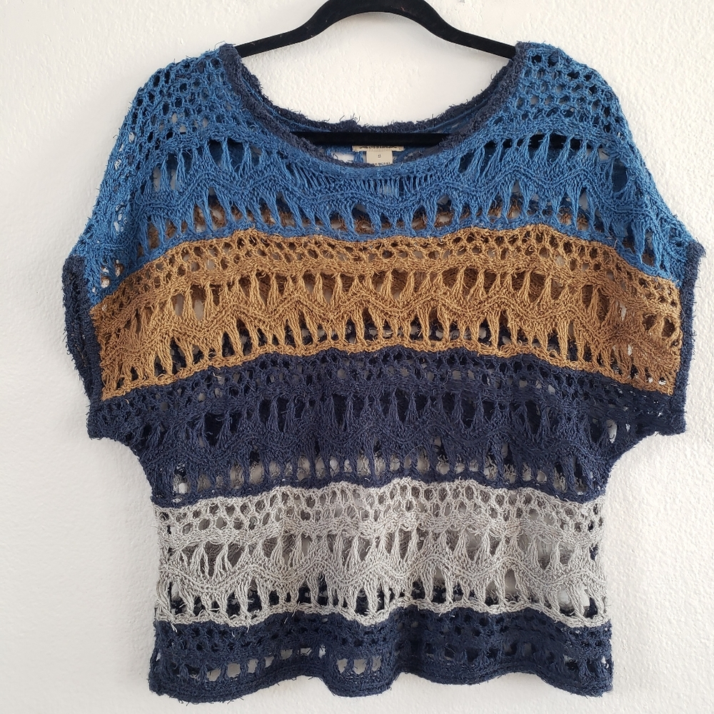 Lucky Brand Womens Top Blouse Size S Small Crochet